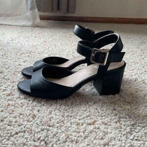 Giani Bernini Townsonn Peep-toe Sandals - Black - Womens 7.5 - Like New